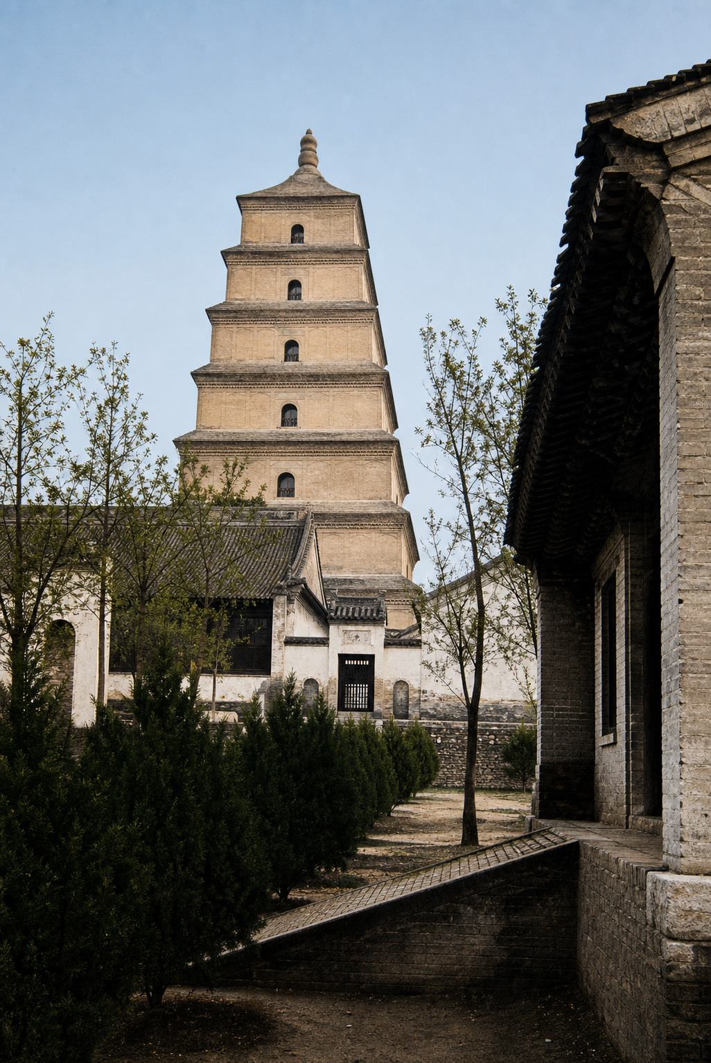 The Tower of the Wild Goose, Hunan Province, China, A.D. 600