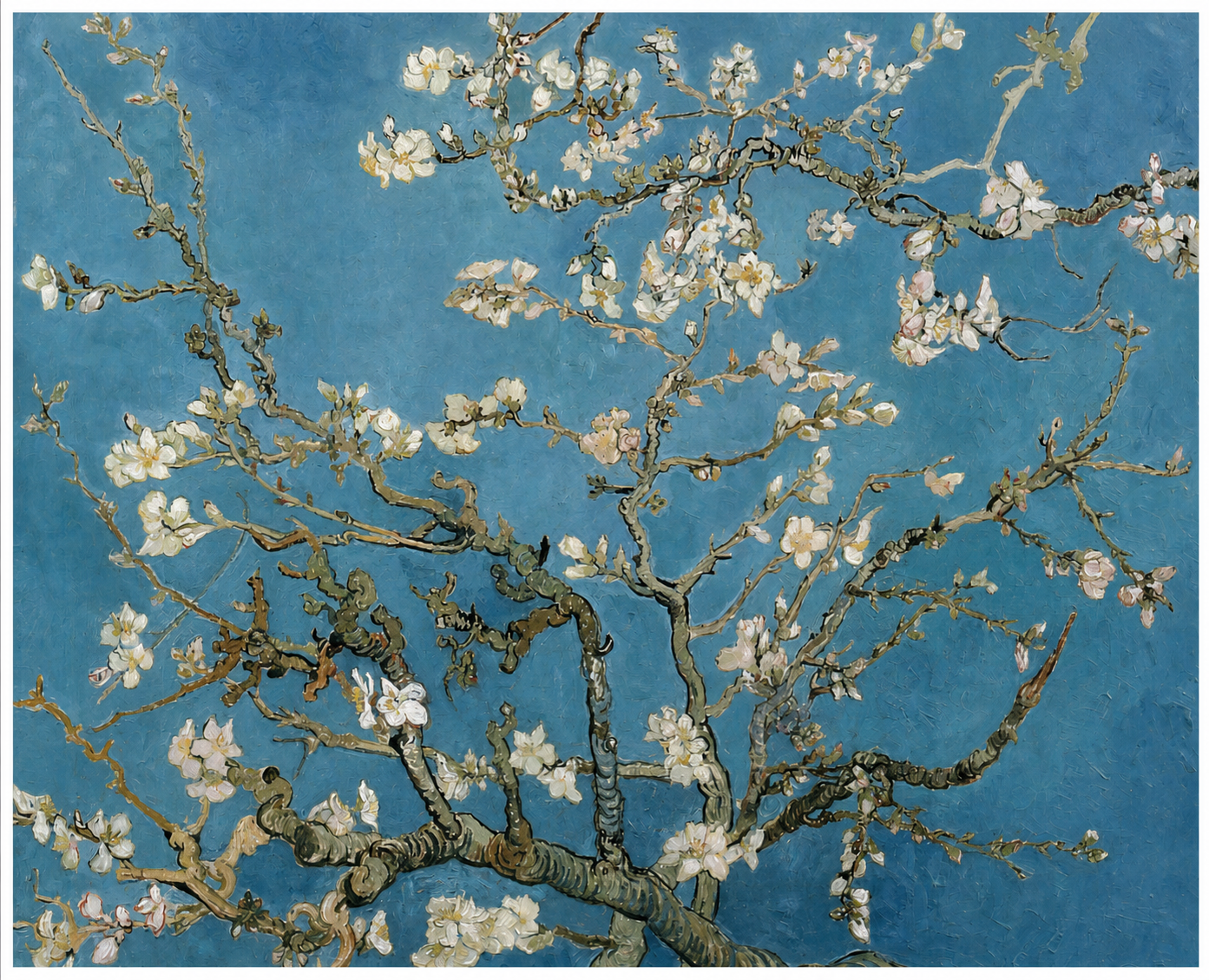 Blossoming Almond Tree, Vincent Van Gogh. Painted just before the onset of the 20th century, this is still a modern work.