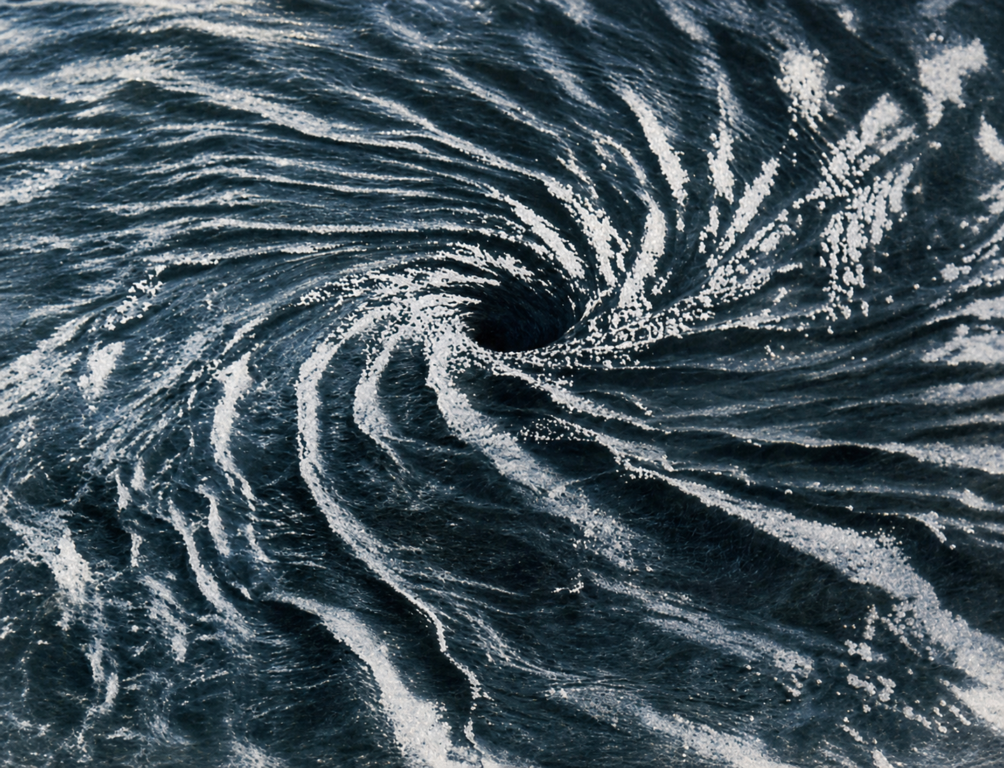 A whirlpool in ocean water: the center is not an element: it forms within the wholeness.