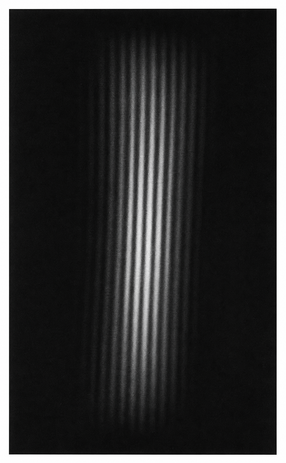Interference fringes made by electrons hitting a wall in the two-slit experiment