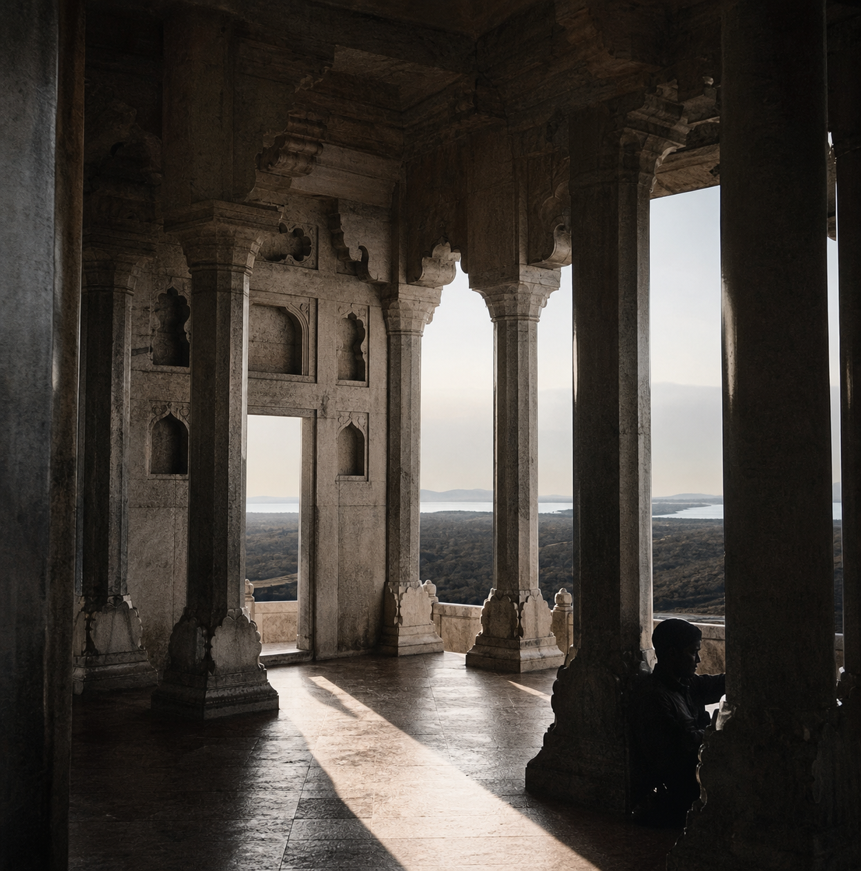 Magnificent levels of scale in a porch near Isfahan
