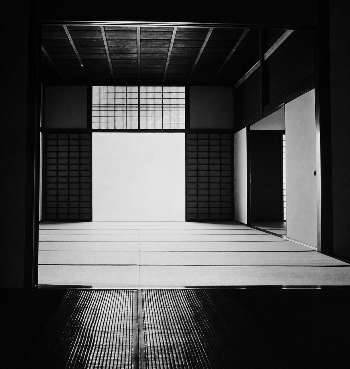 Indoor space which is positive in three dimensions: the great room of a Japanese castle.