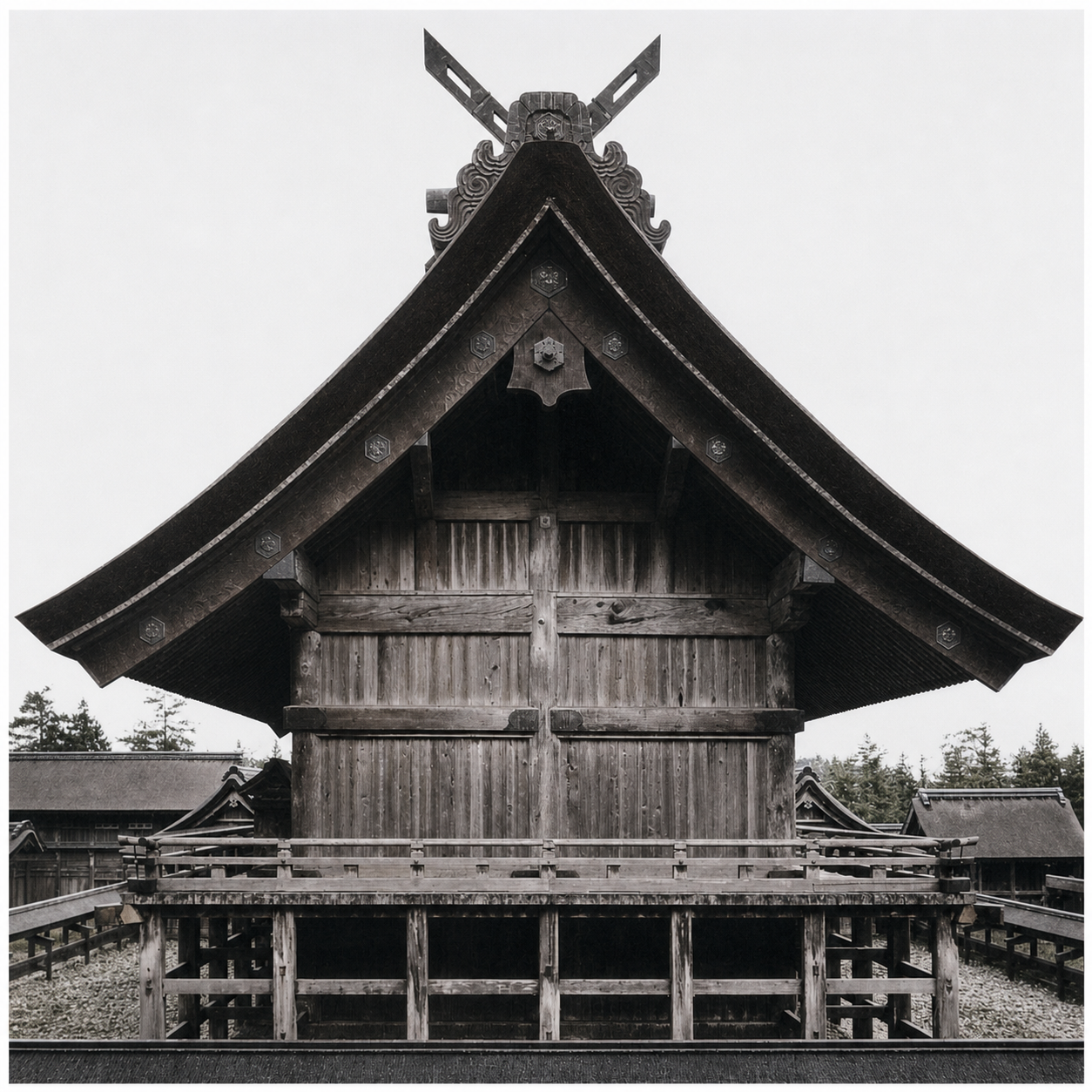 Japanese shrine. The shape is so magnificent, it needs no comment.
