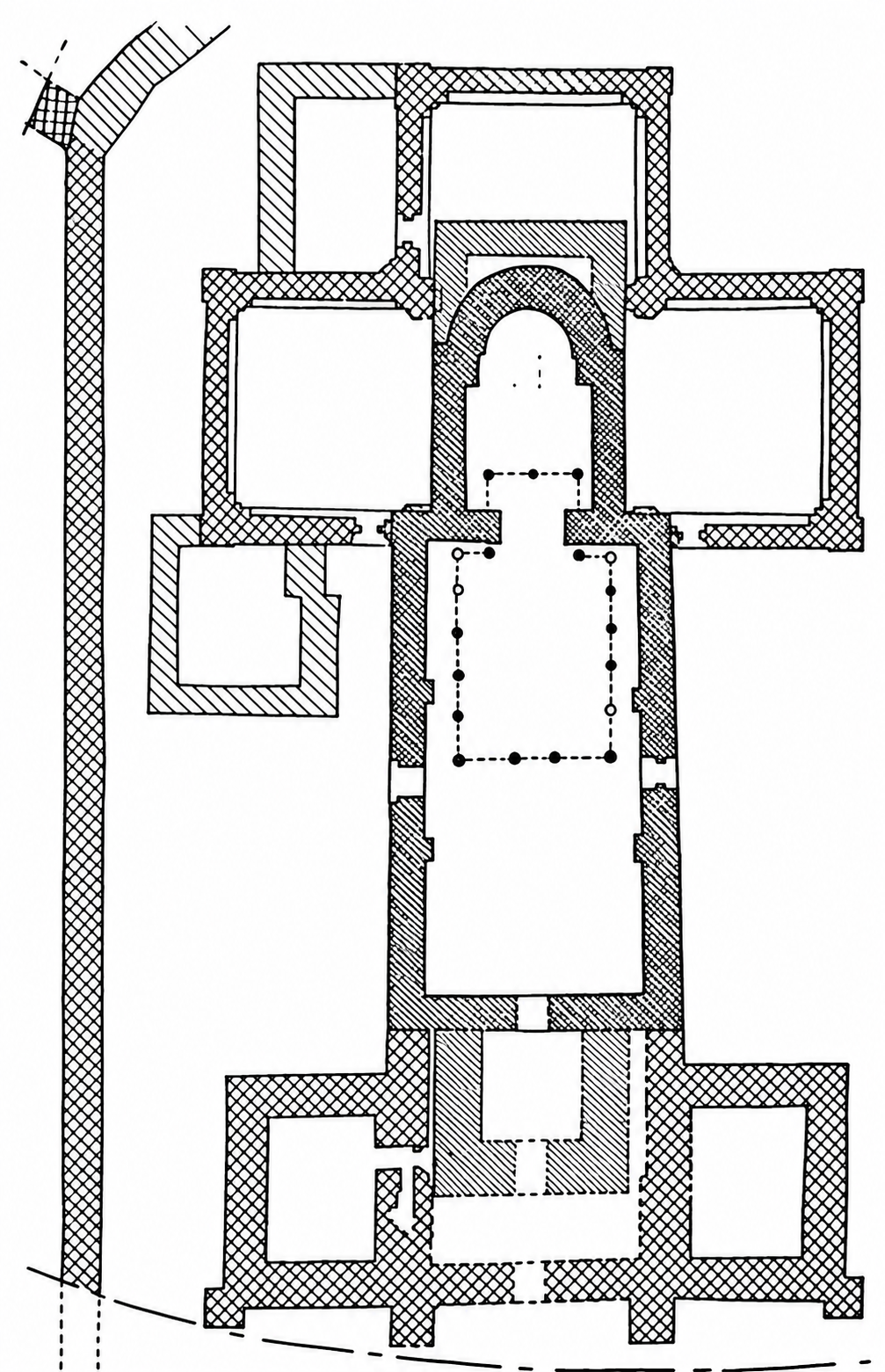 Early Christian church: the rooms, spaces, walls, and openings all have good shape, even when looked at in plan. And the whole composition has beautiful shape.