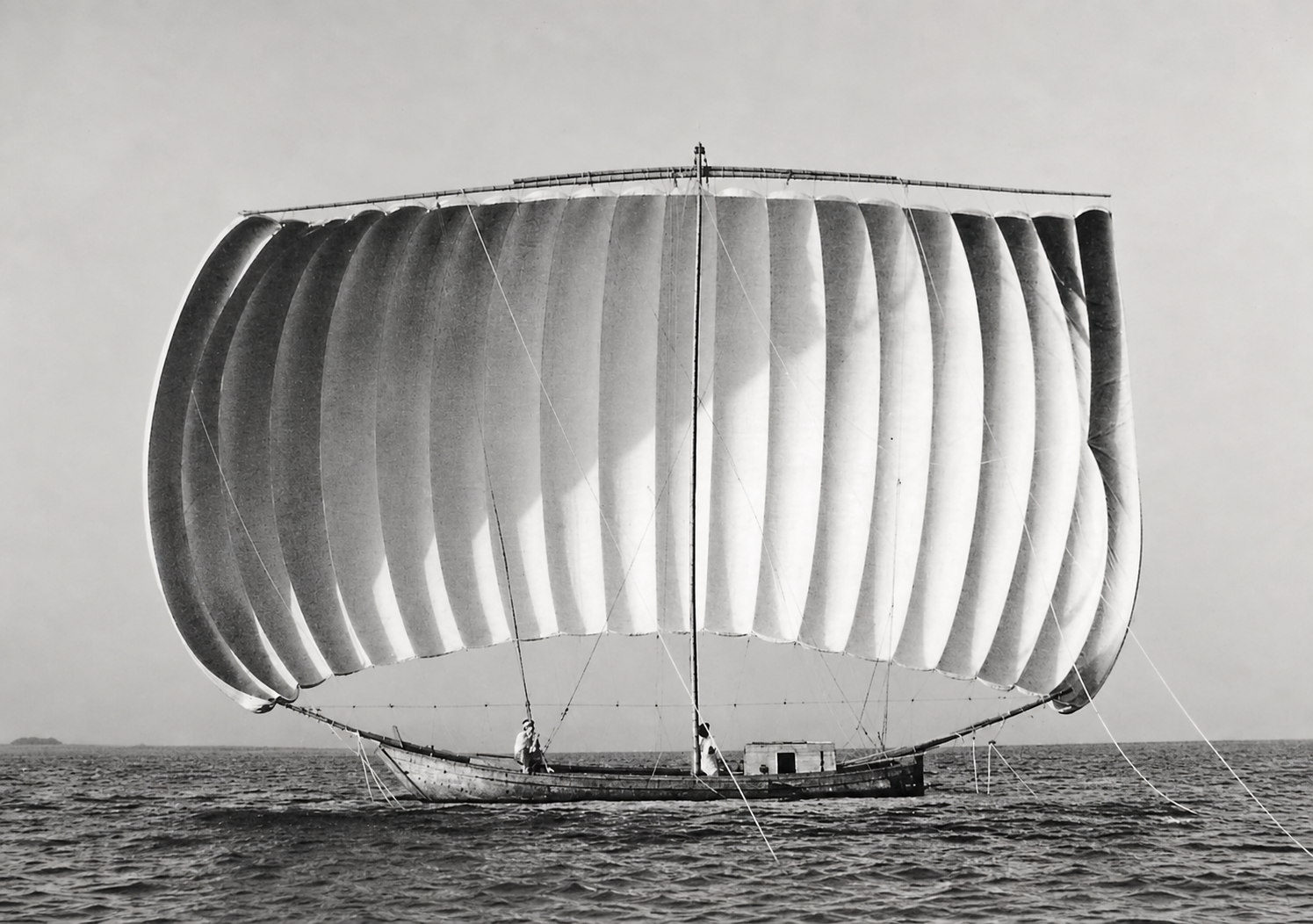 Extraordinary beauty of shape caused by the centers in a sail