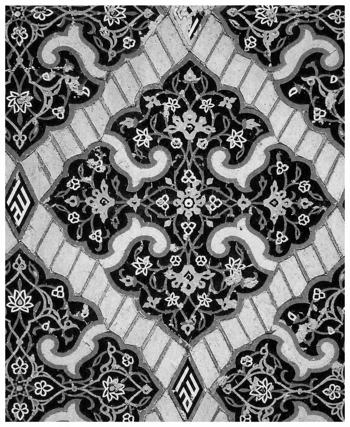 Tile-work and brick in the 16th-century Tabriz Mosque