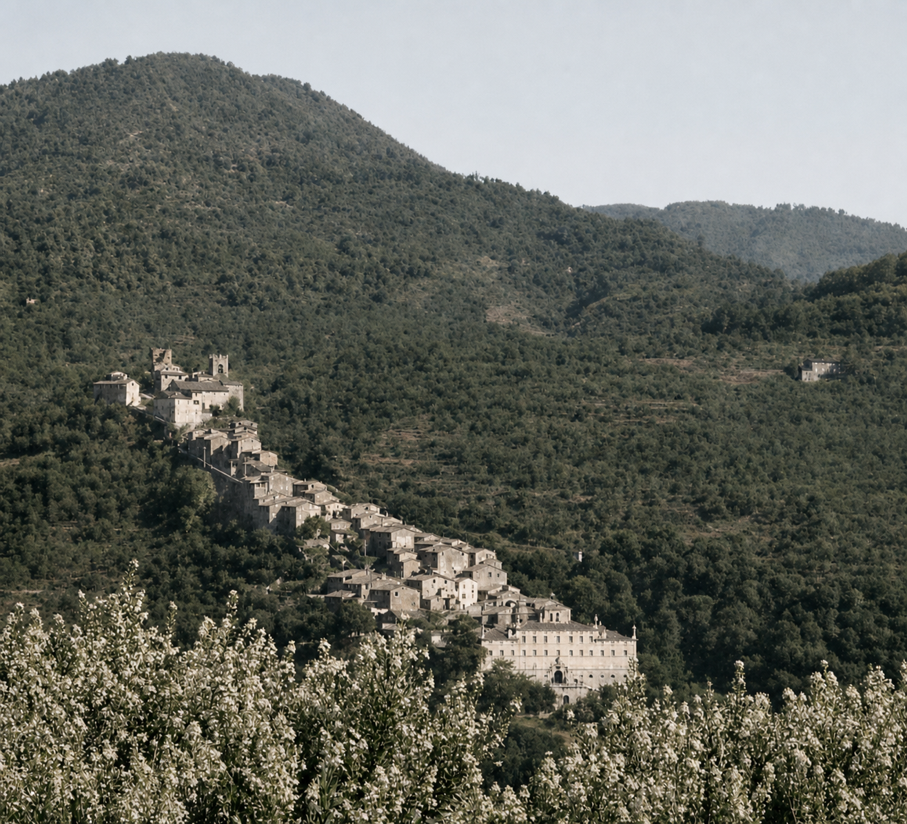 Not-separateness in a village at evening time
