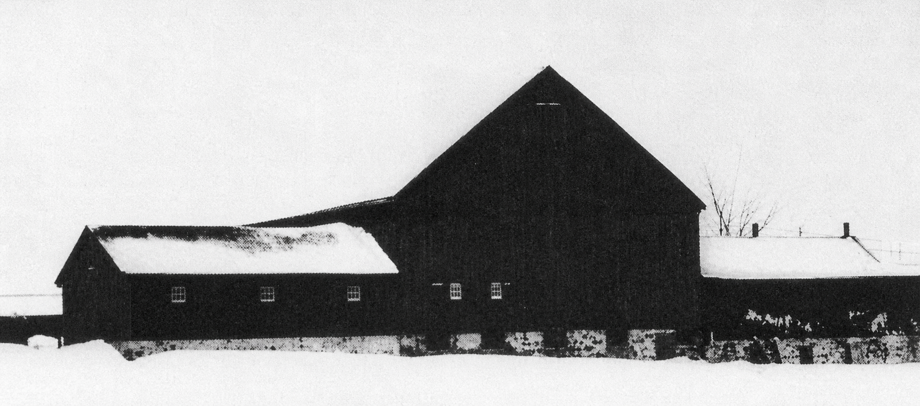 Pennsylvania barn in the snow