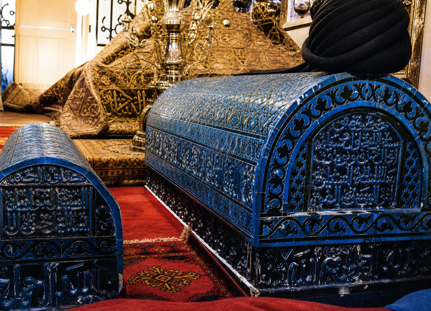 The tomb of Mevlana: this highly ornamented Seljuk tomb has profound self