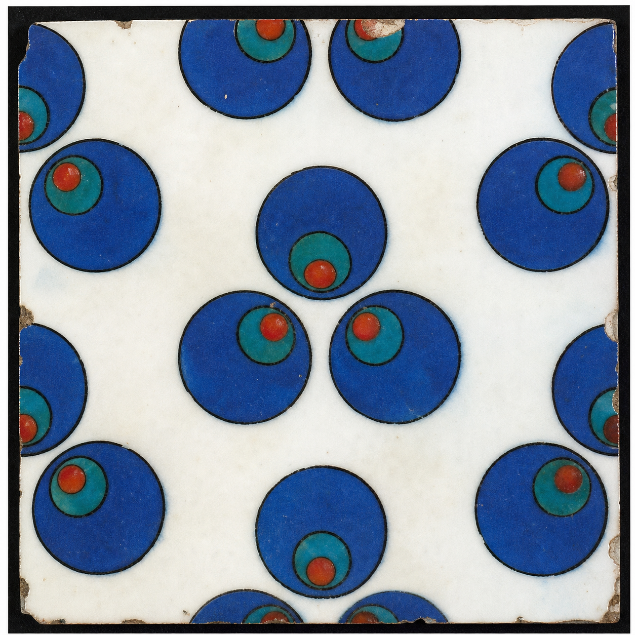 Turkish tile in the chintamani design, 16th century