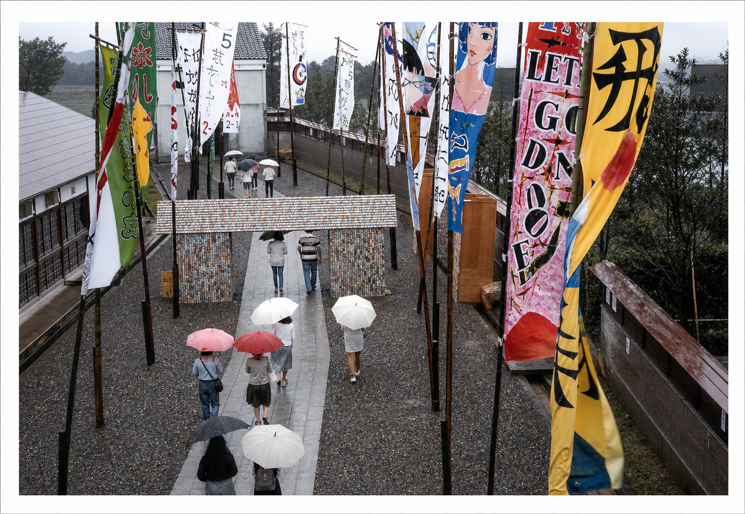 The Eishin Campus, Tokyo, 1985; Entrance street on festival day
