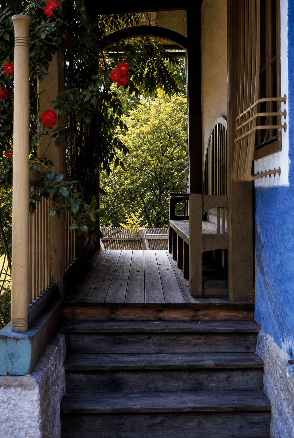 Recursive character of living structure, visible in a front door stoop